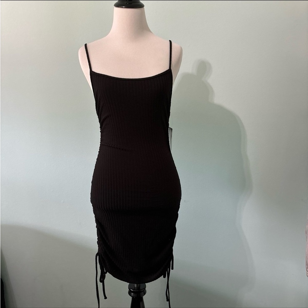 NWT Forever 21 black scrunch dress